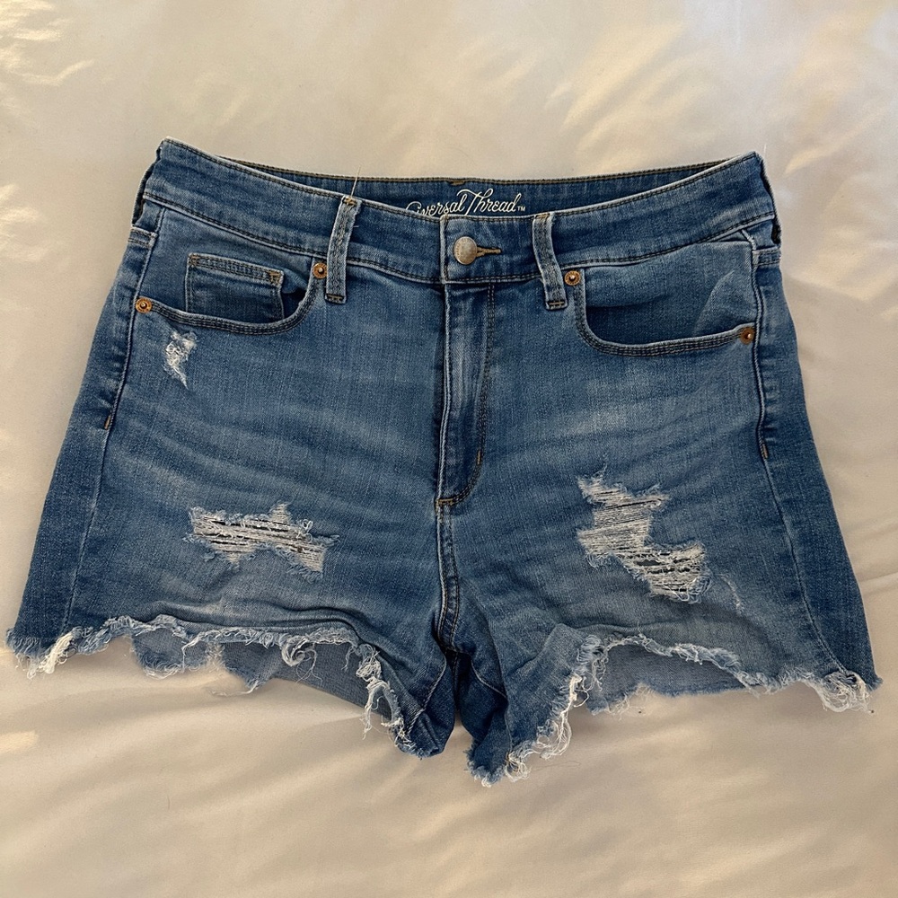 Universal Thread Distressed High Rose Denim Shorts